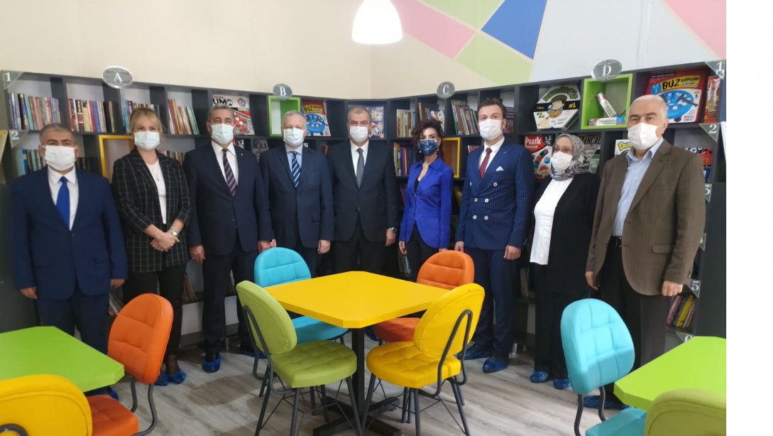 İl Müdürümüz Sayın OKUMUŞ, Yılmazköy İlkokulu'nda Yaptırılan Kütüphanenin Açılışına Katıldı