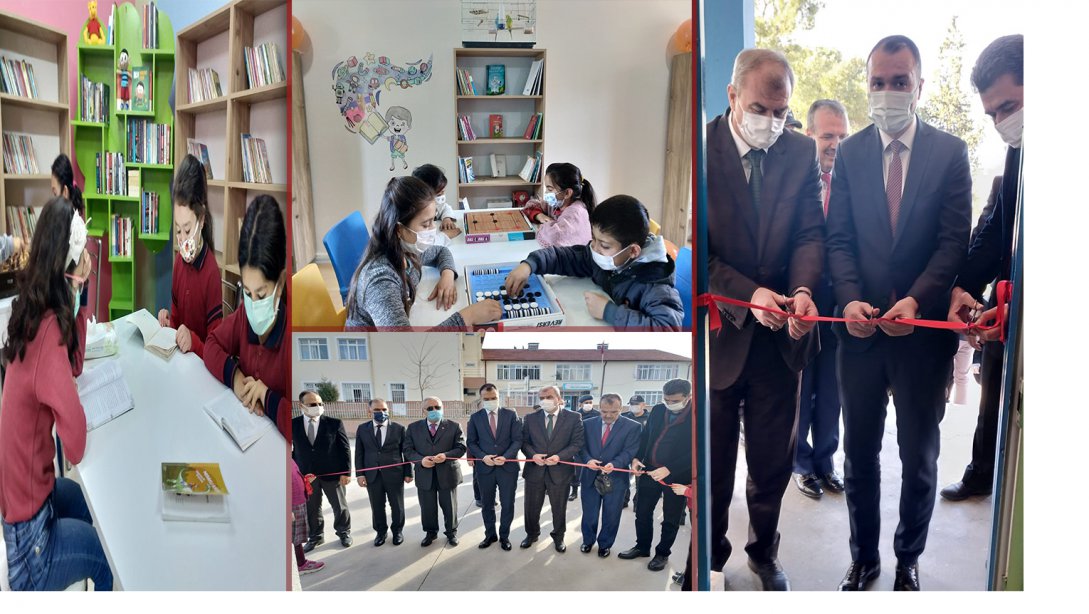 İl Müdürümüz Sayın OKUMUŞ, Karpuzlu İlçemizde Yapımları Tamamlanan Kütüphanelerin Açılışlarına Katıldı
