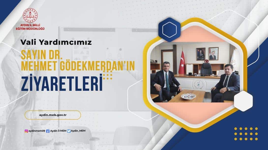 Vali Yardımcımız Sayın Dr. Mehmet GÖDEKMERDAN, İl Milli Eğitim Müdürümüz Süleyman EKİCİ'ye ziyarette bulundu.